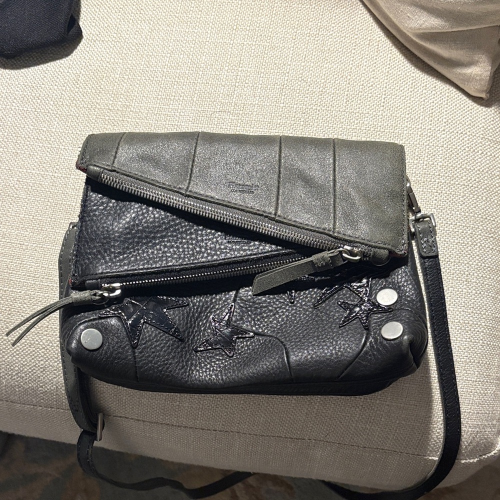 Hammitt Dillon Black and Gray Star Crossbody Bag